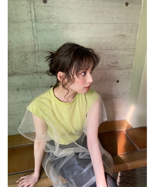 LEANN MOMENT(リーンモーメント)の「Mesh Layerd TEE(Tシャツ/カットソー・レディース・ライトグリーン・FREE)」の9枚目の写真