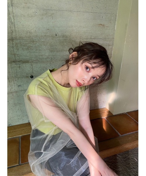 LEANN MOMENT(リーンモーメント)の「Mesh Layerd TEE(Tシャツ/カットソー・レディース・ライトグリーン・FREE)」の11枚目の写真