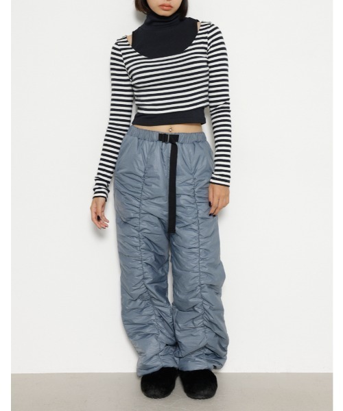 LAGUA GEM（ラグアジェム）の「2 PIECE BORDER トップス（Tシャツ/カットソー・レディース・ブラック/ネイビー/グレー・FREE）」の18枚目の写真