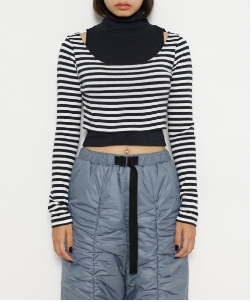 LAGUA GEM（ラグアジェム）の「2 PIECE BORDER トップス（Tシャツ