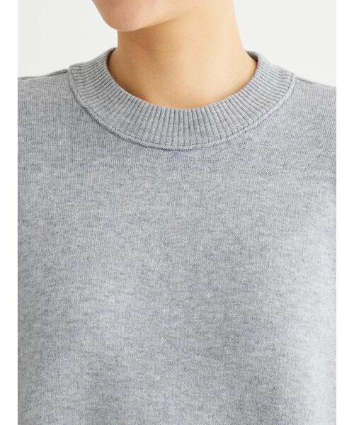 Green　Parks（グリーンパークス）の「スウェット風クルーネックニットプルオーバー（スウェット・レディース・レッド/ネイビー/杢グレー・FREE）」の15枚目の写真