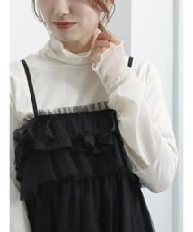 Te chichi | 袖口シャーリングチュールリブカットソー(Tシャツ/カットソー)