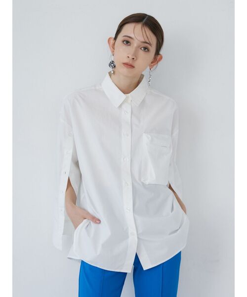 MURUA(ムルーア)の「3Dポケットオーバーシャツ(シャツ/ブラウス・レディース・ホワイト/ピンク・FREE)」の7枚目の写真