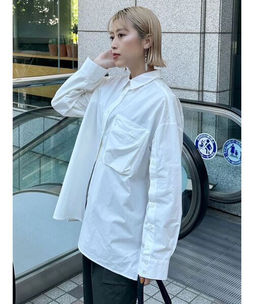 MURUA(ムルーア)の「3Dポケットオーバーシャツ(シャツ/ブラウス・レディース・ホワイト/ピンク・FREE)」の18枚目の写真