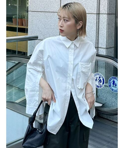 MURUA(ムルーア)の「3Dポケットオーバーシャツ(シャツ/ブラウス・レディース・ホワイト/ピンク・FREE)」の19枚目の写真