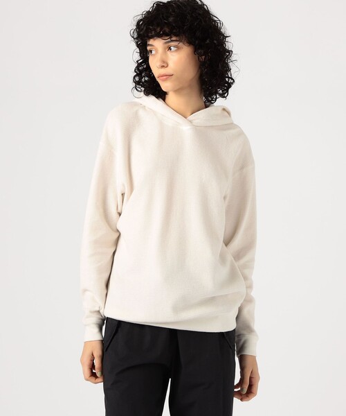 JAMES PERSE ホワイト パーカー コットンカシミヤ フーデッドプルオーバー WBTK3499（パーカー
