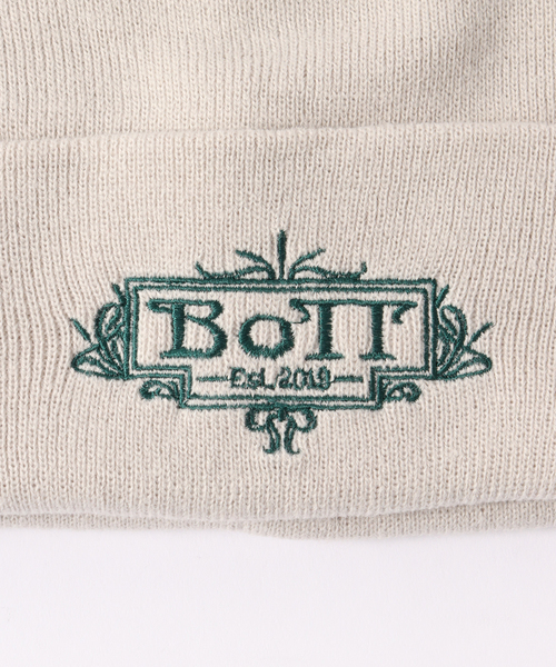 BOTT(ボット)の「【BoTT / ボット】Luxe Logo Beanie(ニットキャップ/ビーニー・メンズ・ブラウン/チャコールグレー・FREE)」の5枚目の写真