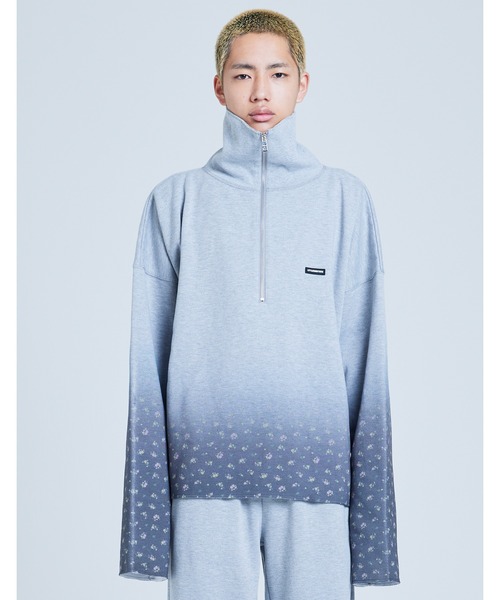 Little sunny bite(リトルサニーバイト)の「original flower print sweat crew(スウェット・レディース・グレー/ヘザーグレー・SMALL/MEDIUM)」の2枚目の写真