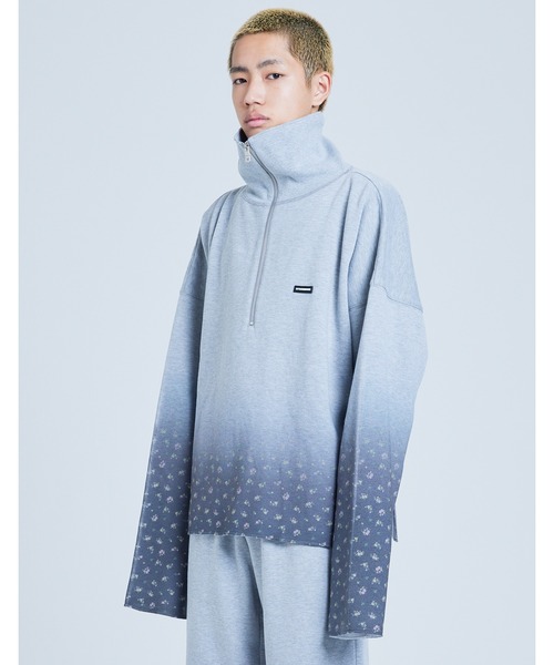 Little sunny bite(リトルサニーバイト)の「original flower print sweat crew(スウェット・レディース・グレー/ヘザーグレー・SMALL/MEDIUM)」の3枚目の写真