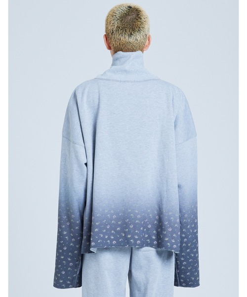 Little sunny bite(リトルサニーバイト)の「original flower print sweat crew(スウェット・レディース・グレー/ヘザーグレー・SMALL/MEDIUM)」の4枚目の写真