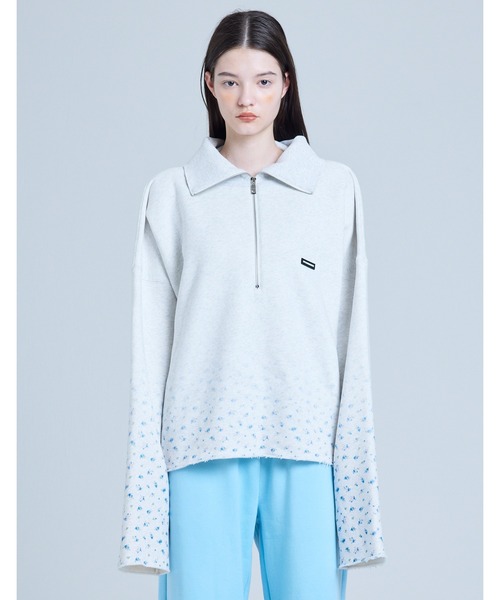 Little sunny bite(リトルサニーバイト)の「original flower print sweat crew(スウェット・レディース・グレー/ヘザーグレー・SMALL/MEDIUM)」の13枚目の写真