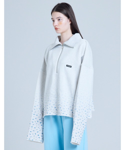 Little sunny bite(リトルサニーバイト)の「original flower print sweat crew(スウェット・レディース・グレー/ヘザーグレー・SMALL/MEDIUM)」の14枚目の写真