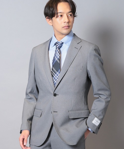 CROWDED CLOSET（クラウデッドクローゼット）の「【LANATEC/ラナテック】シャークスキンテーラードジャケット（セットアップ対応）（テーラードジャケット・メンズ・グレー/ネイビー/ベージュ・01/02/03/04）」の2枚目の写真