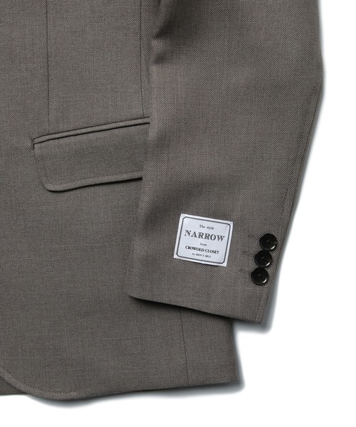 CROWDED CLOSET（クラウデッドクローゼット）の「【LANATEC/ラナテック】シャークスキンテーラードジャケット（セットアップ対応）（テーラードジャケット・メンズ・グレー/ネイビー/ベージュ・01/02/03/04）」の22枚目の写真