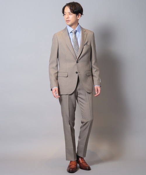 CROWDED CLOSET（クラウデッドクローゼット）の「【LANATEC/ラナテック】シャークスキンテーラードジャケット（セットアップ対応）（テーラードジャケット・メンズ・グレー/ネイビー/ベージュ・01/02/03/04）」の4枚目の写真