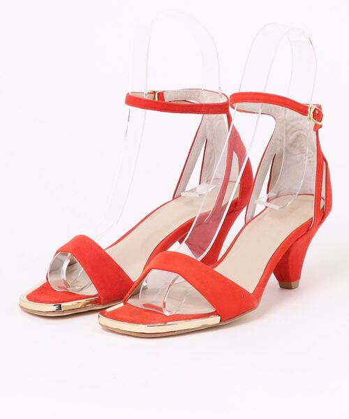 Chiaki Katagiri（チアキカタギリ）の「chiaki katagiri  チアキ カタギリ ネックストラップバーデザインサンダル（サンダル・レディース・ライトピンク/レッド・39/37/38/36）」の2枚目の写真