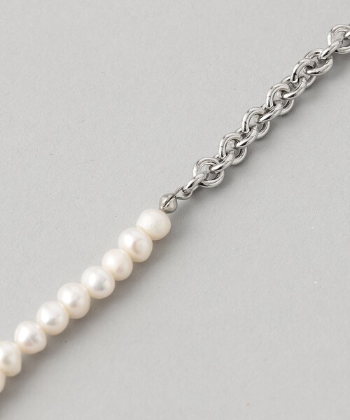 LOVELESS（ラブレス）の「【UNISEX】ホワイトパールチェーンコンビネックレス（ネックレス・メンズ・オフホワイト・FREE）」の4枚目の写真