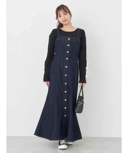 earth music&ecology（アースミュージックアンドエコロジー）の「袖リボンデザインプルオーバー（Tシャツ/カットソー・レディース・ミント/ブラック/オフホワイト・FREE）」の7枚目の写真