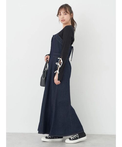 earth music&ecology（アースミュージックアンドエコロジー）の「袖リボンデザインプルオーバー（Tシャツ/カットソー・レディース・ミント/ブラック/オフホワイト・FREE）」の8枚目の写真