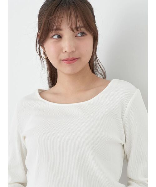 earth music&ecology（アースミュージックアンドエコロジー）の「袖リボンデザインプルオーバー（Tシャツ/カットソー・レディース・ミント/ブラック/オフホワイト・FREE）」の22枚目の写真