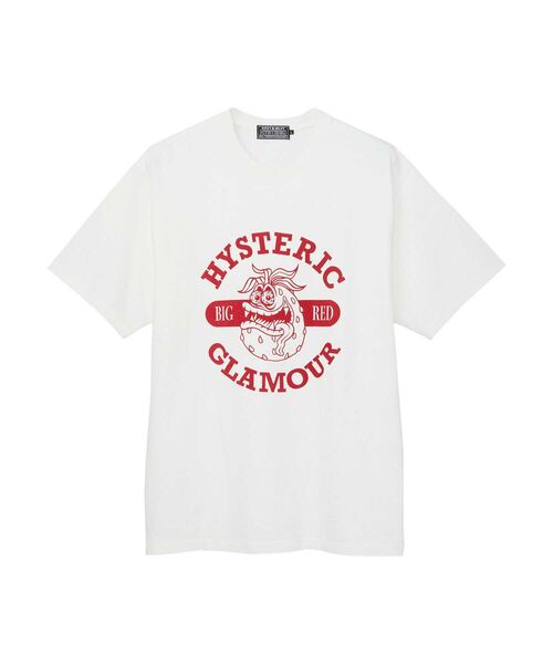 HYSTERIC GLAMOUR（ヒステリックグラマー）の「STM BIG RED Tシャツ（Tシャツ/カットソー・メンズ・ホワイト/ブラック/トップグレー・SMALL/MEDIUM/LARGE/X-LARGE）」の2枚目の写真