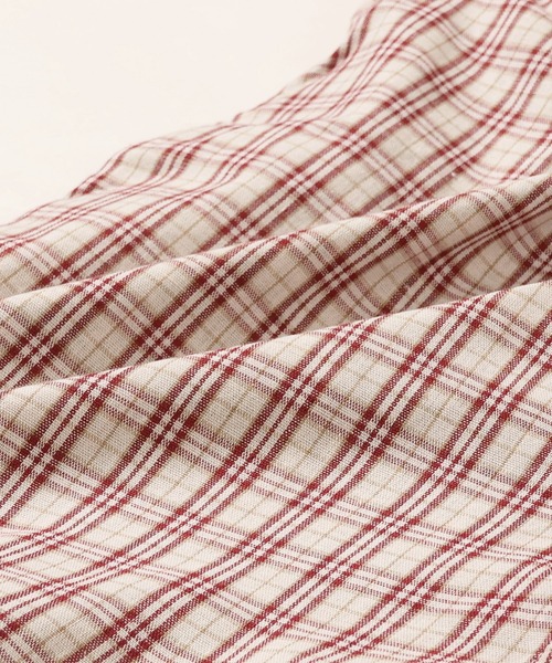 KRIFF MAYER Lady's Collection（クリフメイヤーレディースコレクション）の「スズシゲマルチチェックシャツ（シャツ/ブラウス・レディース・ベージュ/オレンジ/レッド/サックスブルー・MEDIUM/LARGE）」の19枚目の写真