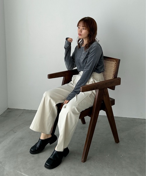 feepur（フェピュール）の「スリータックカーゴパンツ（カーゴパンツ・レディース・チャコールグレー/アイボリー/カーキ・SMALL/MEDIUM）」の8枚目の写真