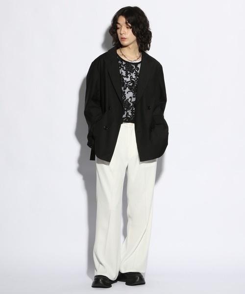 HARE（ハレ）の「フラワーガラレースプルオーバー(HARE)（Tシャツ/カットソー・メンズ・グレー/ブラック/ブラウン・FREE）」の5枚目の写真