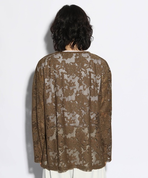 HARE（ハレ）の「フラワーガラレースプルオーバー(HARE)（Tシャツ/カットソー・メンズ・グレー/ブラック/ブラウン・FREE）」の12枚目の写真