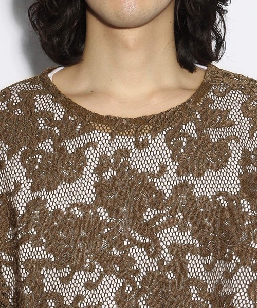HARE（ハレ）の「フラワーガラレースプルオーバー(HARE)（Tシャツ/カットソー・メンズ・グレー/ブラック/ブラウン・FREE）」の15枚目の写真