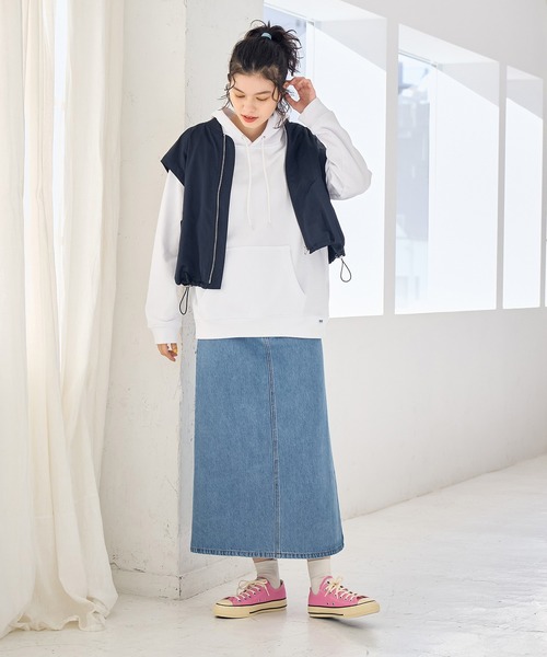 ROPE' PICNIC(ロペピクニック)の「撥水加工/ミリタリーベスト/リンクコーデ(ベスト・レディース・ネイビー/オフホワイト・38)」の19枚目の写真