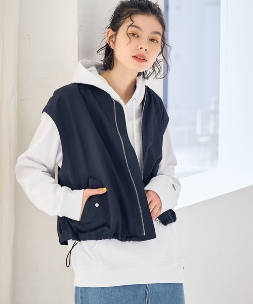 ROPE' PICNIC(ロペピクニック)の「撥水加工/ミリタリーベスト/リンクコーデ(ベスト・レディース・ネイビー/オフホワイト・38)」の20枚目の写真