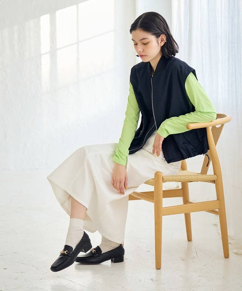 ROPE' PICNIC(ロペピクニック)の「撥水加工/ミリタリーベスト/リンクコーデ(ベスト・レディース・ネイビー/オフホワイト・38)」の21枚目の写真