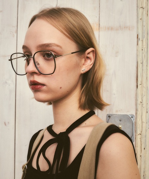 RUBY AND YOU（ルビーアンドユー）の「［select］スクエアフレームメガネ（メガネ・レディース・ブラック・FREE）」の2枚目の写真