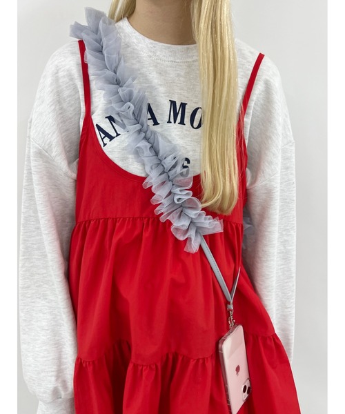 WC（ダブル シー）の「ボリュームティアードミニワンピース（ワンピース・レディース・ブラック/レッド/レオパード・FREE）」の8枚目の写真