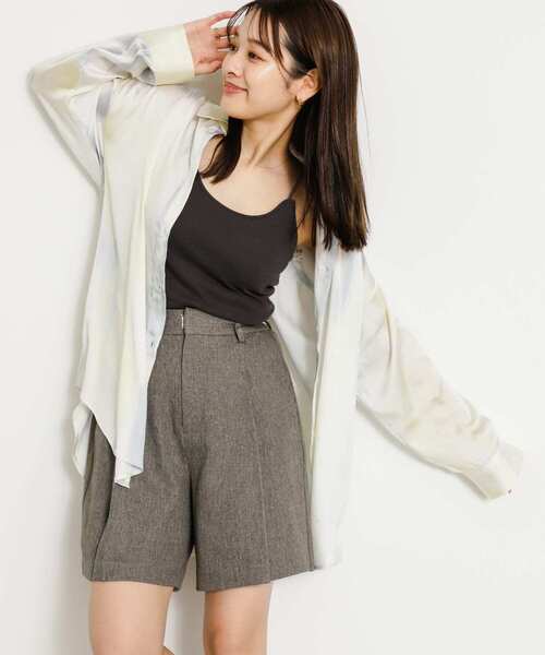 SENSE OF PLACE by URBAN RESEARCH（センスオブプレイスバイアーバンリサーチ）の「タックバミューダパンツ（その他パンツ・レディース・グレー/ベージュ/ブラック・SMALL/MEDIUM）」の7枚目の写真