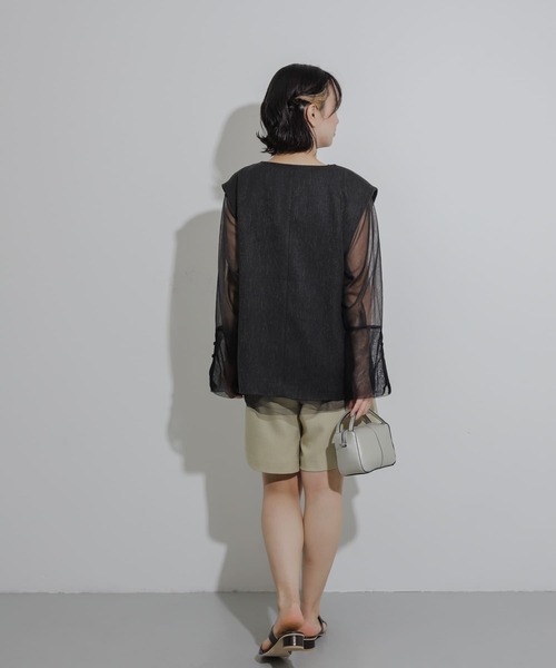 SENSE OF PLACE by URBAN RESEARCH（センスオブプレイスバイアーバンリサーチ）の「タックバミューダパンツ（その他パンツ・レディース・グレー/ベージュ/ブラック・SMALL/MEDIUM）」の19枚目の写真