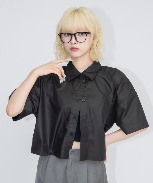 17HR（セブンティーンアワーズ）の「ロゴ刺繍半袖シャツ（シャツ/ブラウス・レディース・ブルー/ブラック/ホワイト・FREE）」の16枚目の写真