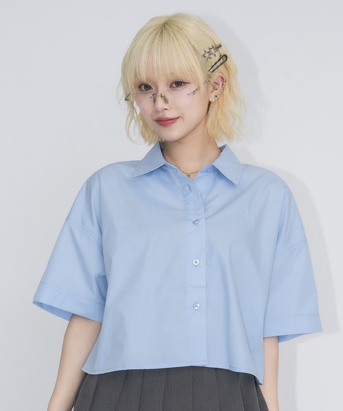 ロゴ刺繍半袖シャツ（シャツ/ブラウス）｜17HR（セブンティーン