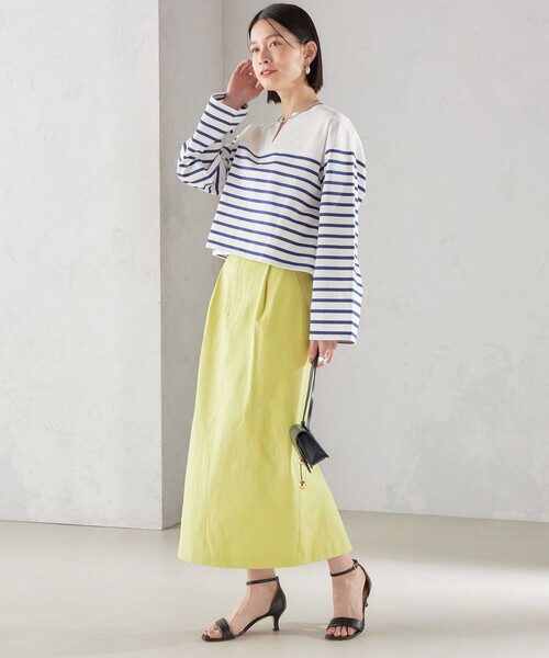 SHIPS（シップス）の「〈手洗い可能〉オーガニック 綿 ボーダー プルオーバー ◇（Tシャツ/カットソー・レディース・ブルー/ネイビー/ラベンダー・ONE SIZE）」の20枚目の写真