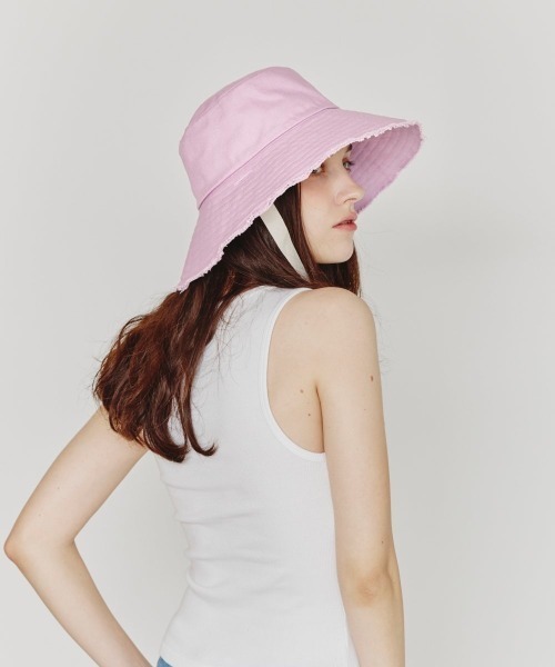 Chapeaud’O Washed Fringe Hat ライトベージュ ハット Chapeau d' O（シャポードオー）の「Chapeau d' O Washed Fringe