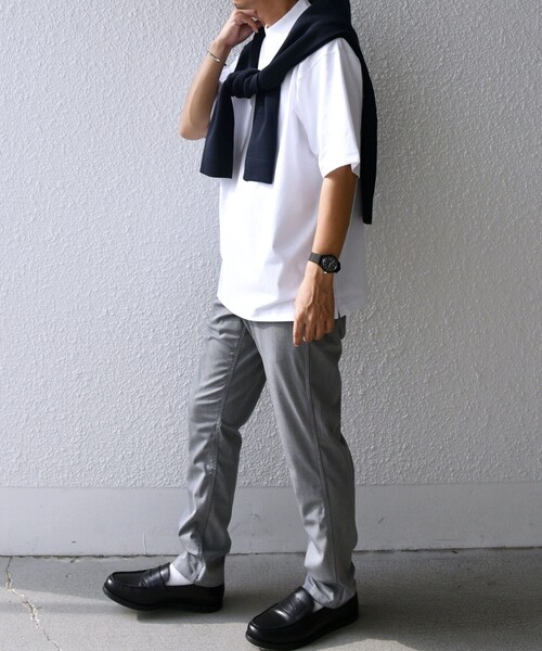 SHIPS any（シップス エニィ）の「SHIPS any:〈接触冷感/遮熱/UVカット機能等〉サマーファンクション モックネック Tシャツ 26SS◆（Tシャツ/カットソー・メンズ・ホワイト/チャコールグレー/ブラック・LARGE/MEDIUM/SMALL/X-LARGE）」の5枚目の写真