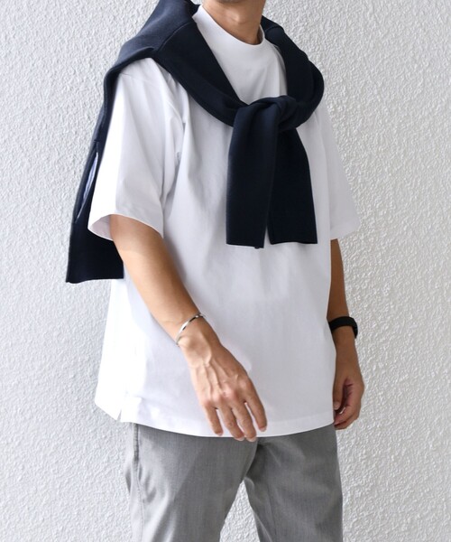 SHIPS any(シップス エニィ)の「SHIPS any:〈接触冷感/遮熱/UVカット機能等〉サマーファンクション モックネック Tシャツ 26SS◆(Tシャツ/カットソー・メンズ・ホワイト/チャコールグレー/ブラック・LARGE/MEDIUM/SMALL/X-LARGE)」の8枚目の写真