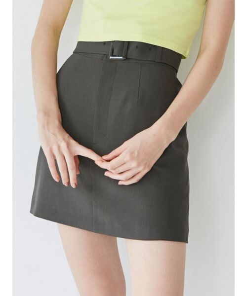 MURUA（ムルーア）の「【SET UP対応】ベーシックミニスカート（スカート・レディース・ブルー/ライトグレー/ダークグレー/ベージュ・1/2）」の3枚目の写真