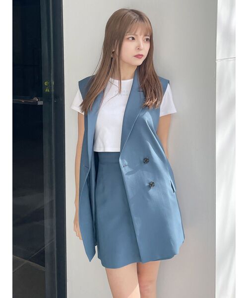 MURUA（ムルーア）の「【SET UP対応】ベーシックミニスカート（スカート・レディース・ブルー/ライトグレー/ダークグレー/ベージュ・1/2）」の7枚目の写真