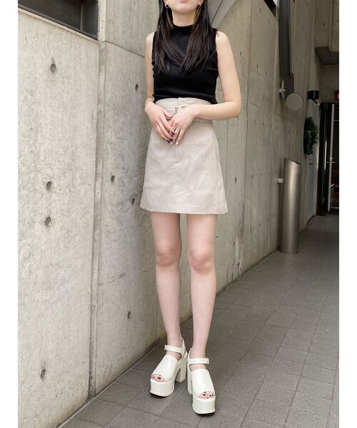 MURUA（ムルーア）の「【SET UP対応】ベーシックミニスカート（スカート・レディース・ブルー/ライトグレー/ダークグレー/ベージュ・1/2）」の11枚目の写真