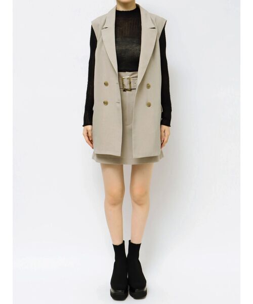 MURUA（ムルーア）の「【SET UP対応】ベーシックミニスカート（スカート・レディース・ブルー/ライトグレー/ダークグレー/ベージュ・1/2）」の21枚目の写真