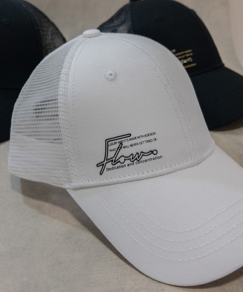 BAYBLO(ベイブロ)の「(KS)FLOW ロゴ シリコンプリント メッシュ キャップ(キャップ・メンズ・ホワイト×ブラック/ブラック×ホワイト/ブラック×ゴールド・FREE)」の1枚目の写真