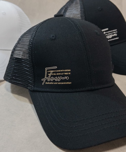 BAYBLO(ベイブロ)の「(KS)FLOW ロゴ シリコンプリント メッシュ キャップ(キャップ・メンズ・ホワイト×ブラック/ブラック×ホワイト/ブラック×ゴールド・FREE)」の3枚目の写真