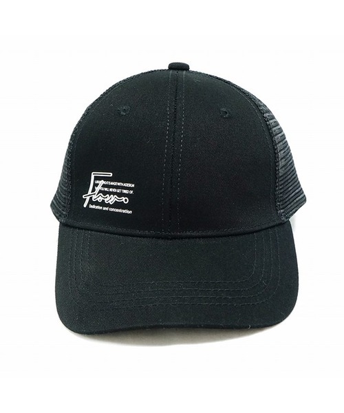 BAYBLO(ベイブロ)の「(KS)FLOW ロゴ シリコンプリント メッシュ キャップ(キャップ・メンズ・ホワイト×ブラック/ブラック×ホワイト/ブラック×ゴールド・FREE)」の4枚目の写真